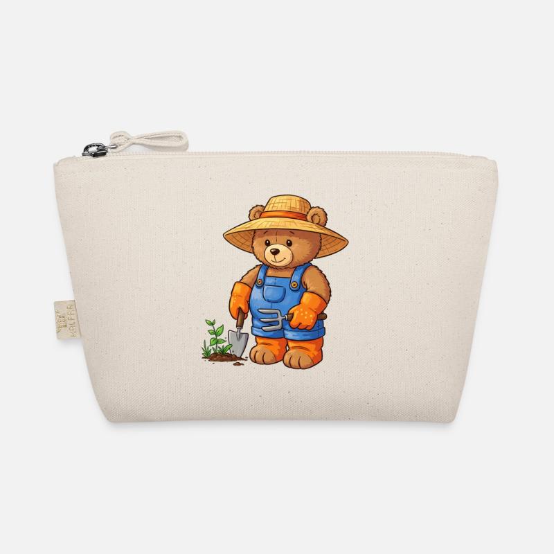 Teddybär Gärtner - Bio-Täschchen - Natur
