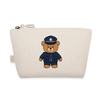 Teddy Bear Policeman - Organic Pouch - nature - Front