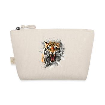 Tiger Tigerkopf Raubtier Natur Wildnis Splash - Bio-Täschchen - Natur - Vorne