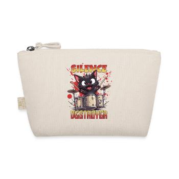Drums Drums Silence Destroyer Cat Funny - Organic Pouch - nature - Front