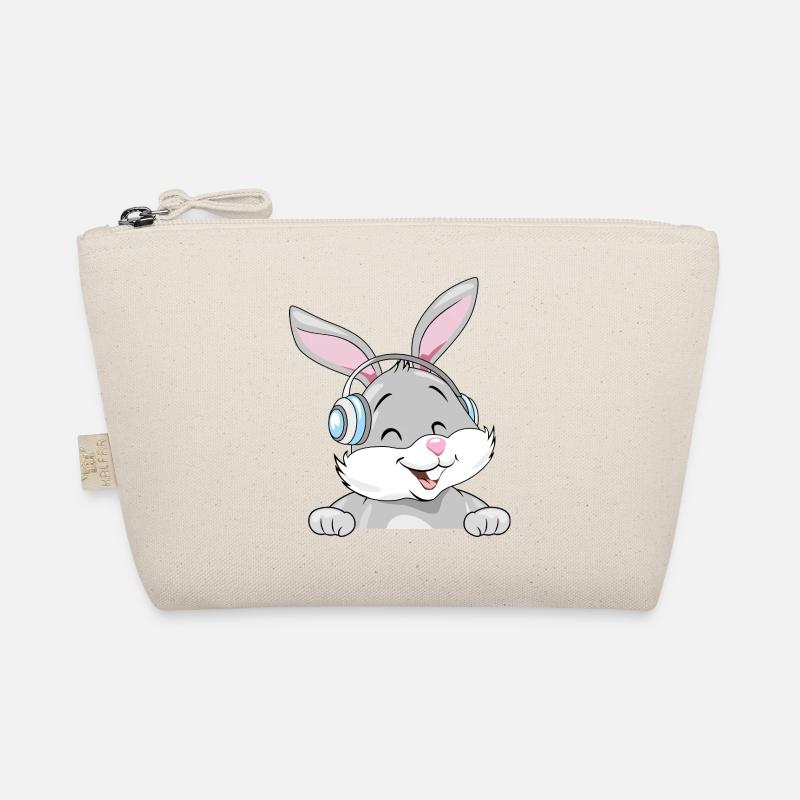 Lapin rieur dans les écouteurs Trousse biologique