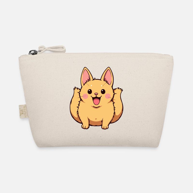 Happy Cat Smiling - Organic Pouch - nature