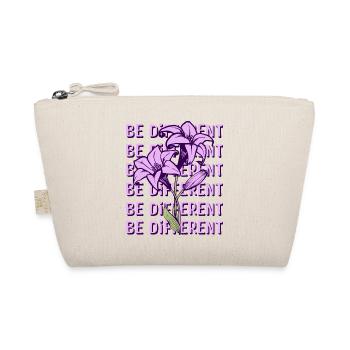 BE DIFFERENT – Purple Lilies Flowers Botanical - Organic Pouch - nature - Front