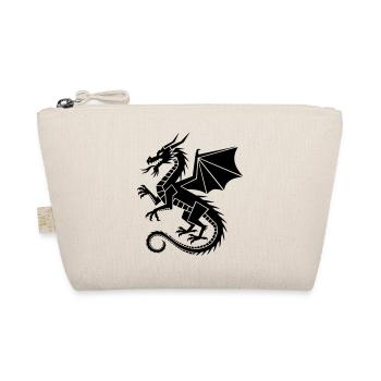 Dragon géométrique – silhouette noire - Trousse biologique - nature - Devant
