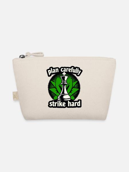 Schach plan carefully strike hard - Bio-Täschchen - Natur - Vorne