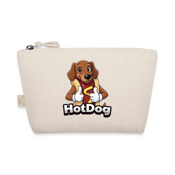 Hotdog Hot Dog Dackel Fastfoot Fast Foot lustiges - Bio-Täschchen - Natur - Vorne
