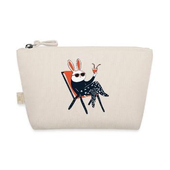 Beach Bunny – Chill Rabbit with Shades & Drink - Organic Pouch - nature - Front