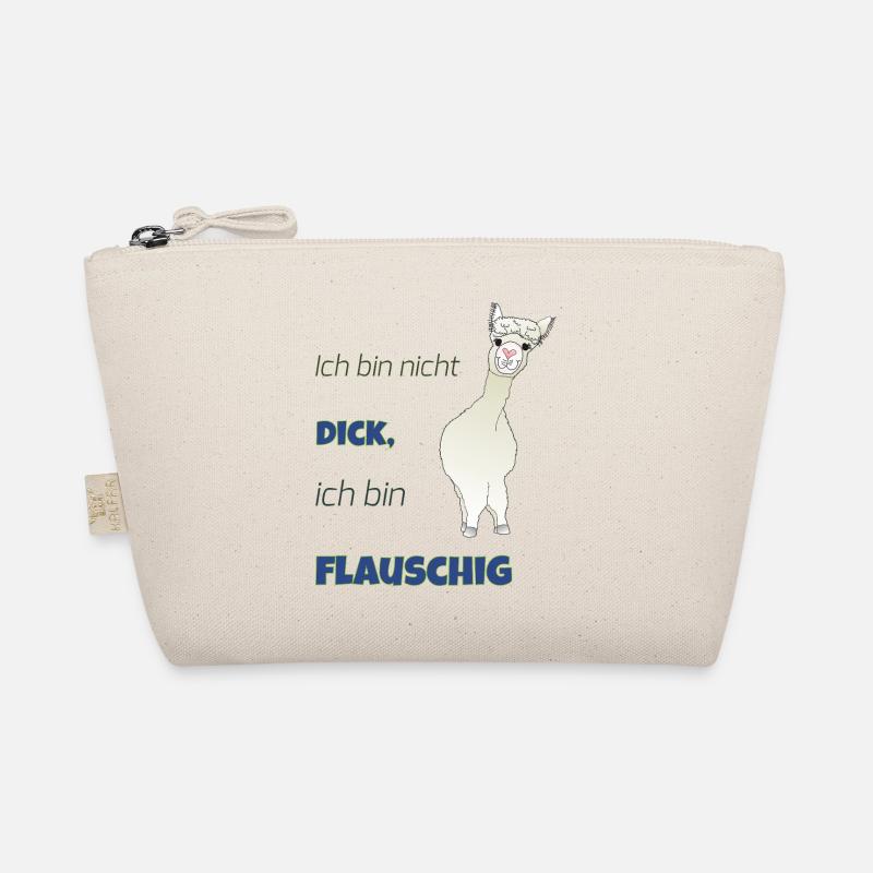 Ich bin nicht dick, ich bin flauschig! - Bio-Täschchen - Natur