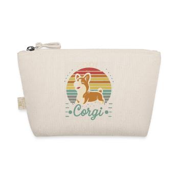 Cool Corgi Retro Vintage Dog Lover Gift Dog - Organic Pouch - nature - Front