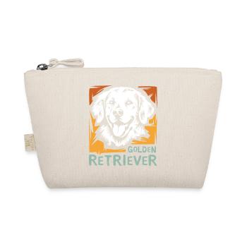 Golden Retriever Dog in Vintage Colors Icon - Organic Pouch - nature - Front