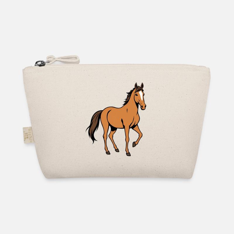 Braunes Pferd Bio-Täschchen