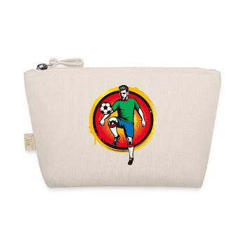 Kraftvoller Fußballer – Retro Sport Grafik - Bio-Täschchen - Natur - Vorne