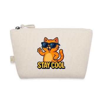 Stay Cool Cat - Cool Cat with Sunglasses - Organic Pouch - nature - Front
