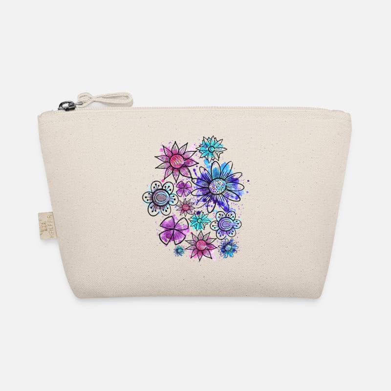 Blüten (Umriss, Flecken) - Bio-Täschchen - Natur