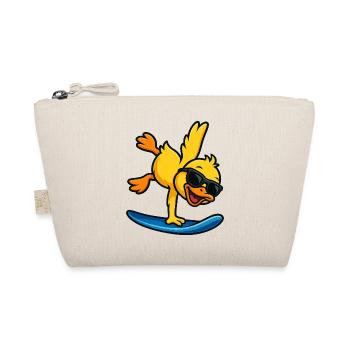 Cool duck surfer on the beach for kids water sports - Organic Pouch - nature - Front