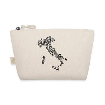 Italy Regions Typography Map  - Organic Pouch - nature - Front