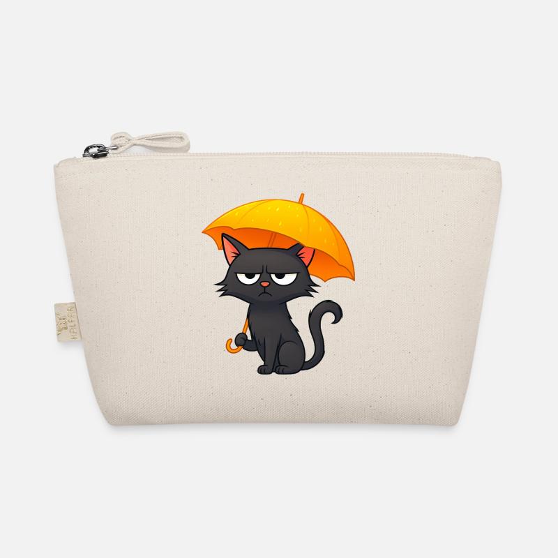 Humorous Grumpy Rainy Days Disaster with Cat Organic Pouch