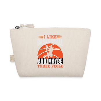 I Like Basketball and Maybe Three People - Organic Pouch - nature - Front