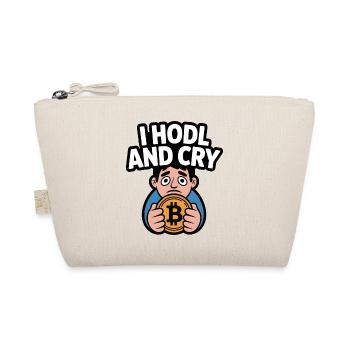 Humorous Bitcoin Tribute T-Shirt - Organic Pouch - nature - Front