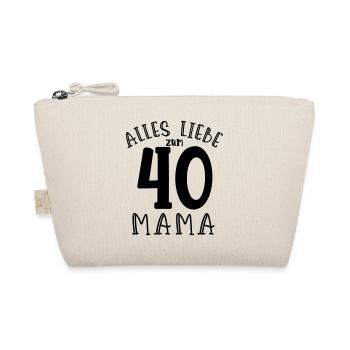 Alles Liebe zum 40. Geburtstag Mama - Bio-Täschchen - Natur - Vorne