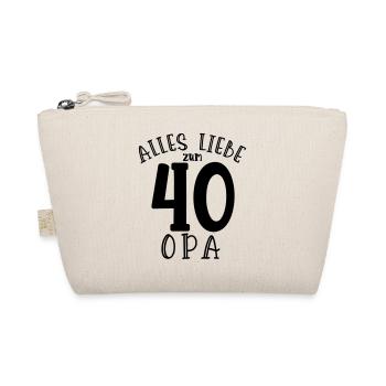 Happy 40th Birthday Grandpa - Organic Pouch - nature - Front