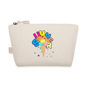 Playful dog with dessert Illustration - Organic Pouch - nature - Front