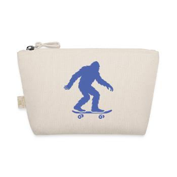 Bigfoot Sasquatch Skateboard Silhouette Minimalist - Bio-Täschchen - Natur - Vorne