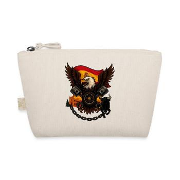 Eagle Rider – Strong Biker Spirit - Organic Pouch - nature - Front
