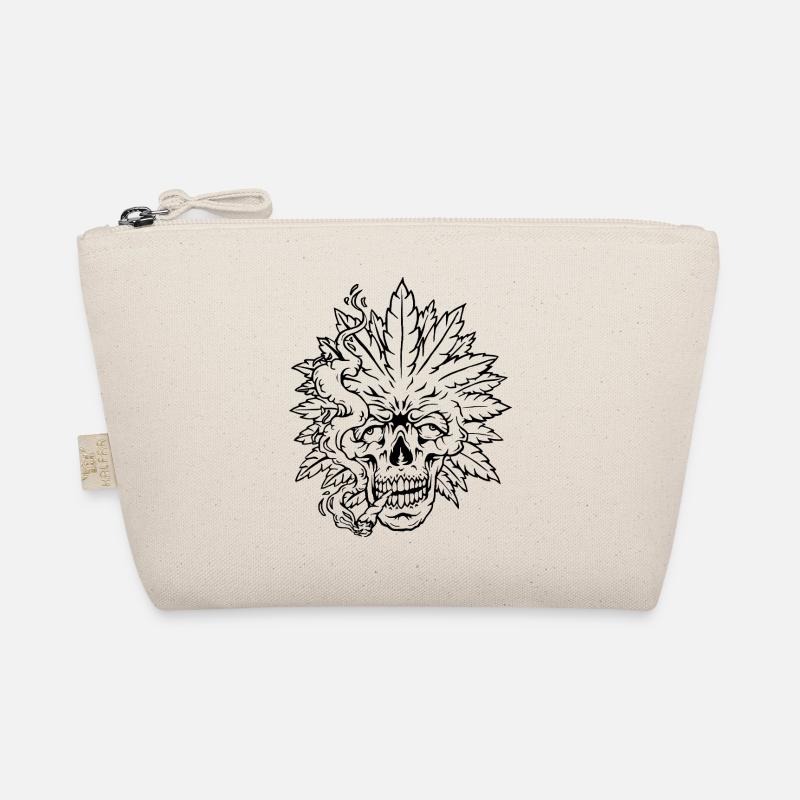 Psychedelic Skull Weed Design - Totenkopf Organic Pouch