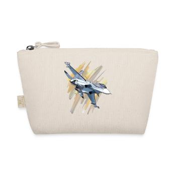 Fighter jet in dynamic design - Organic Pouch - nature - Front