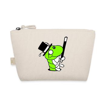 Caterpillar Sir Mr. Rich Monocle Glasses Cylinder Hole - Organic Pouch - nature - Front