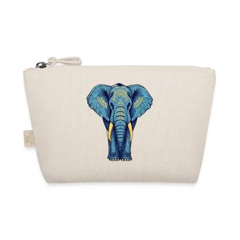 Elegant elephant head with ornamental pattern - Organic Pouch - nature - Front