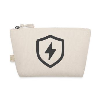 Electric Energy Shield Icon Logo - Organic Pouch - nature - Front