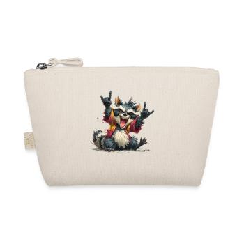 Expressive raccoon in punk style - Organic Pouch - nature - Front
