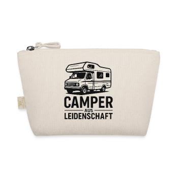 Camper aus Leidenschaft Rückenschild - Bio-Täschchen - Natur - Vorne