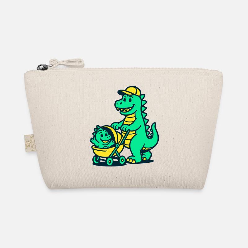 Dragon dad with stroller Organic Pouch