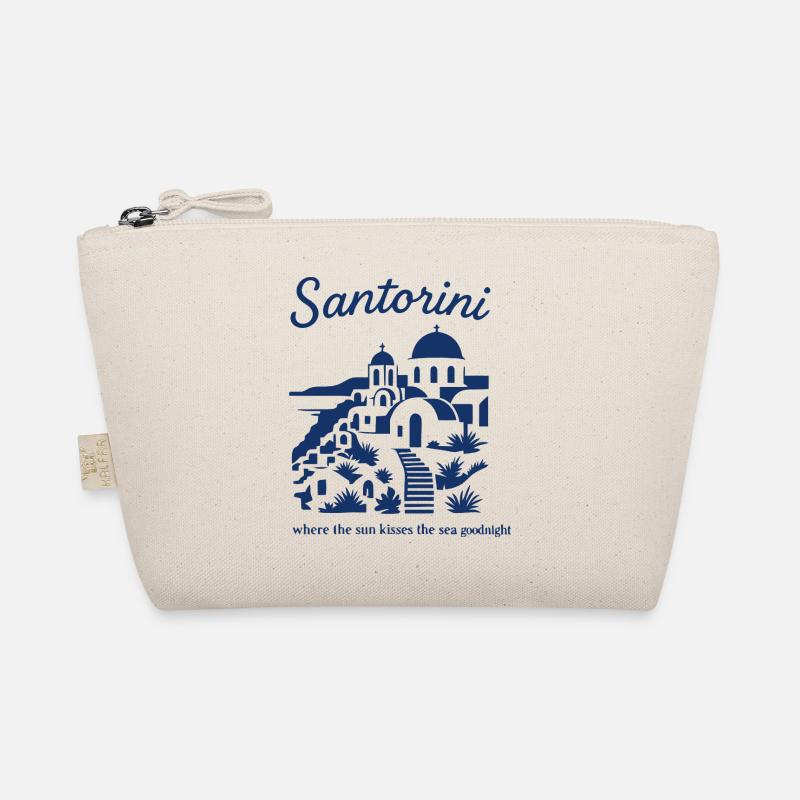 Santorini Sunsets Mountainscape Design Organic Pouch