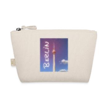 Berlin Fernsehturm Neon Design - Bio-Täschchen - Natur - Vorne