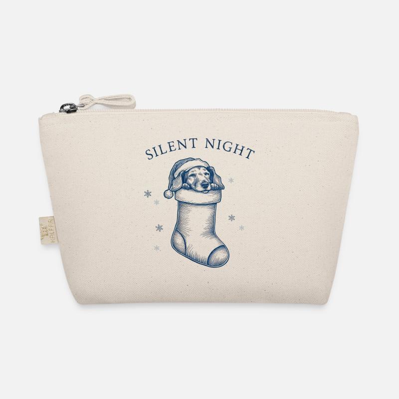 Douce nuit – Teckel dans un bas de Noël Trousse biologique