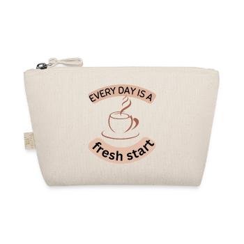 Motivierendes Design für jeden Kaffee - Bio-Täschchen - Natur - Vorne