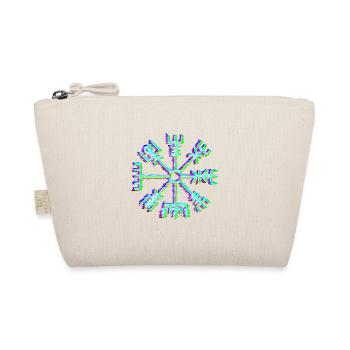 Vegvisir Rune – Neon Glitch Viking Compass Symbol - Bio-Täschchen - Natur - Vorne