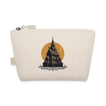 Mystical Stave Church – Nordic Landmark - Organic Pouch - nature - Front