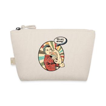 Rétro Femmes Pouvoir - Trousse biologique - nature - Devant