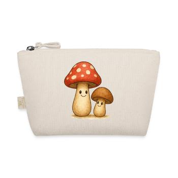 Playful mushroom motifs for children and nature fans - Organic Pouch - nature - Front