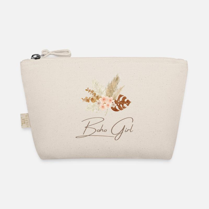 Boho Girl Blumenkranz Bio-Täschchen