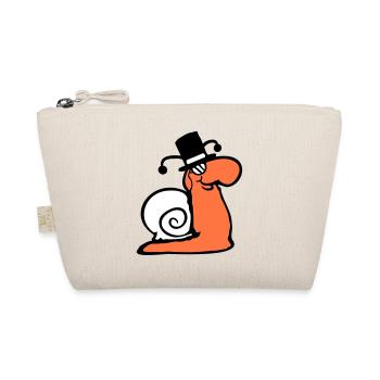Mr Snail Sir Lord Rich Monocle Glasses Cylinder - Organic Pouch - nature - Front