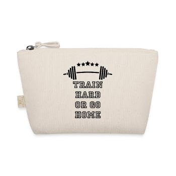 Train Hard GYM: Power & Motivation - Organic Pouch - nature - Front