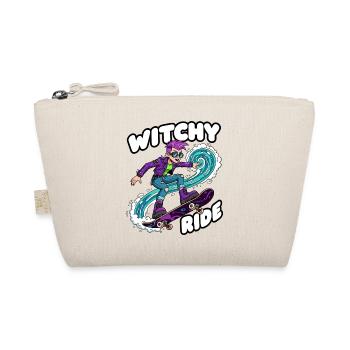 Witchy Ride Skateboard Animation - Organic Pouch - nature - Front