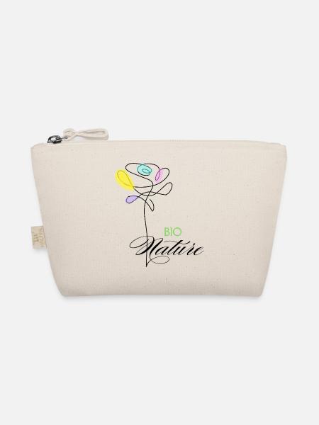Colorful Organic Nature Flowers - Organic Pouch - nature - Front