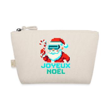 Santa Pixel VR Joyeux Noël - Trousse biologique - nature - Devant